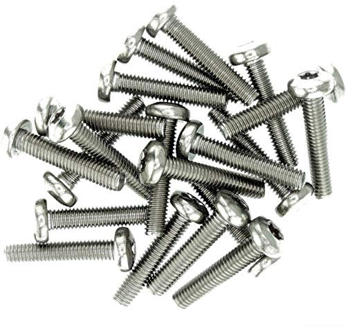 Tornillos de rosca M2.5 (2,5 mm x 12 mm) TX de acero inoxidable (A2) (paquete de 20)