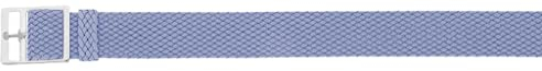 Uhrenarmband Perlon in 18/20 mm Textil Retro Geflochten Atmungsaktiv Eichmüller (Taubenblau, 18 mm)