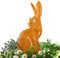 Terma Stahldesign Rost Gartenstecker Osterhase Handmade Germany Osterdeko für draußen und drinnen Gartendeko Frühling Rost Metall, Deko Ostern Hase