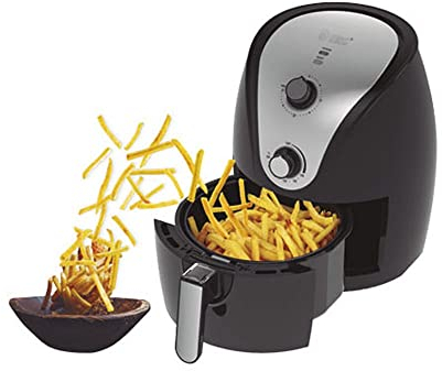 Freidora de aire 5 litros, 1400W, ideal para cocinar sin aceite, saludable y rápida para preparar comidas crujientes y deliciosas.
