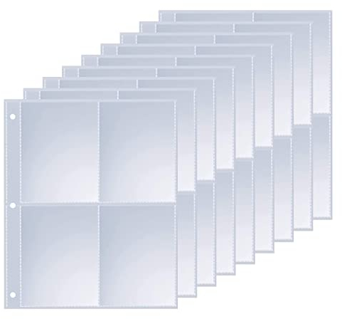 Sammelkarten Hüllen 480 Taschen, 60 Seiten Pro 8-Taschen Sammelkarten Folien Neutrale Sammelhüllen, Geeignet für Eine Vielzahl von Ringbüchern Sammelmappe für Spielkarten zum Sammeln und tauschen