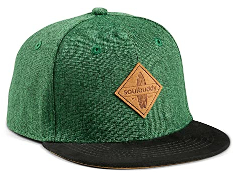 Soulbuddy Kinder Cap – Unisex Kinderkappe – Schirmmütze für Jungen & Mädchen – Trendiger Sonnenhut für Outdoor & Freizeit Dunkelgrün – Größe S