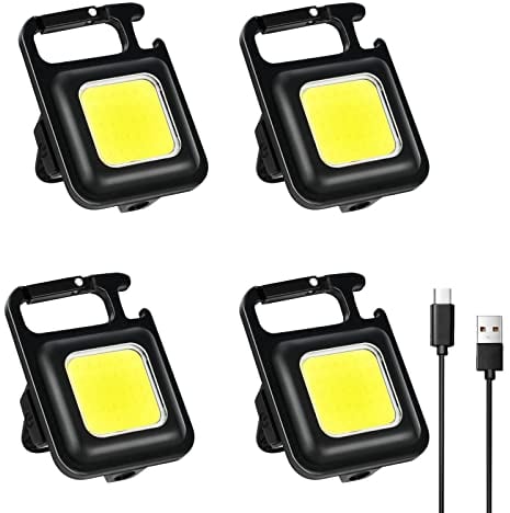 Mini Inspektionsleuchten, 4 Stück 1000 Lumen Arbeitsleuchte LED Werkstattlampe Magnetisches Mechanikerlicht Tragbare Arbeitslampe,4 Lichtmodi COB Taschenlampe für Auto Reparatur Wandern [Energie A+++]