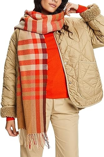 ESPRIT Damen 993EA1Q316 Mode-Schal, 235/CARAMEL, 1SIZE