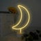 Lampada luna, Lampada Led Effetto Neon - Insegna al neon LED alimentata a batteria o USB - Insegne luminose per camera da letto per Natale, feste, bar