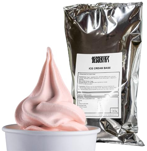 Strawberry Ice Cream Powder Mix 1.95Kg - Luxury Soft Serve - Superior Creamy Taste - Use Commercially Or At Home - Up to 128 servings