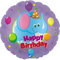 Folienballon Happy Birthday Elefant Party 43 cm Geburtstag Party Ballon Dekoration – geeignet für Luft oder Helium