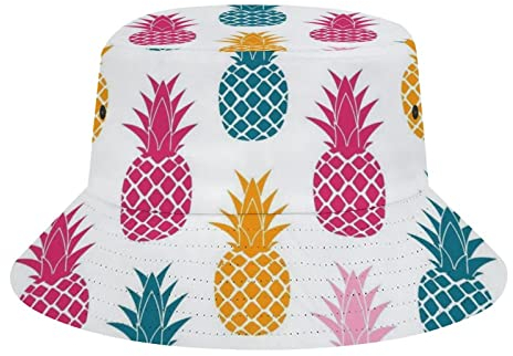 Eimer Hüte Ananas Bunt Fischerhut Sonnenkappe Für Männer Frauen