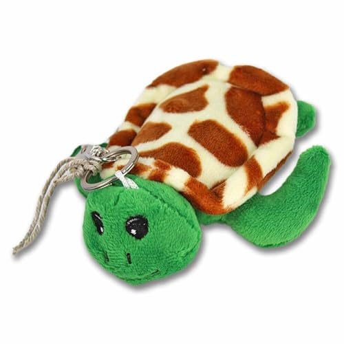 BEMIRO Schlüsselanhänger Schildkröte Plüsch mit Sound - ca. 11 cm