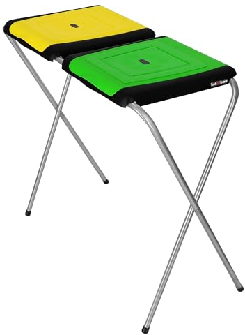 KOTARBAU® Müllsackständer Doppelt Müllbehälter 33 x 77 x 85 cm Grüner Gelber Sack Ständer Metall Plastikmüllständer Müllständer Müllsackhalter Mülltütenhalter Sack Halter