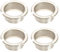 LT Easiyl 4 Stück Lampenfassungsringe Verzinktes Metall Gewinderinge Schraubringe 20,8 X 2mm Geeignet für Halogenfassungen G9/GY6,35/GU4/GU5,3