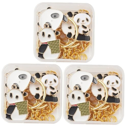 Operitacx Decorative Panda Keychain Pendant Cute and Accessories Für Schlüsselanhänger Und Schmuckherstellung Für