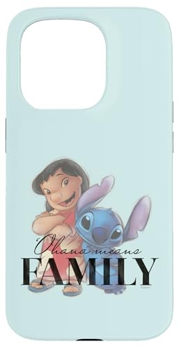 Disney 100 Anniversary Lilo & Stitch D100 Zitat Ohana Hülle für iPhone 15 Pro