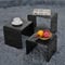 Panana Lot de 3 Tables Basses Gigognes Moderne en Verre sur Chambre, Salon, Salle de Bain, Bureau (Noir) FRTNK5CL-BK