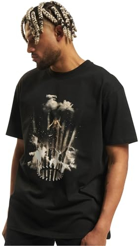 Mister Tee Upscale Herren T-Shirt Flashing Lights Oversize Tee, Print T-Shirt für Männer, Graphic T-Shirt, Streetwear