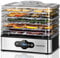 Aigostar 5 Tier Food Dehydrator, 240W Food Dryer Machine with 99 H-Timer, 35-70℃ Temperature Adjustable and LED Display for Drying Fruit, Meat, Vegetable, Jerky and Pet Treat, BPA Free - Crispy 12YXA