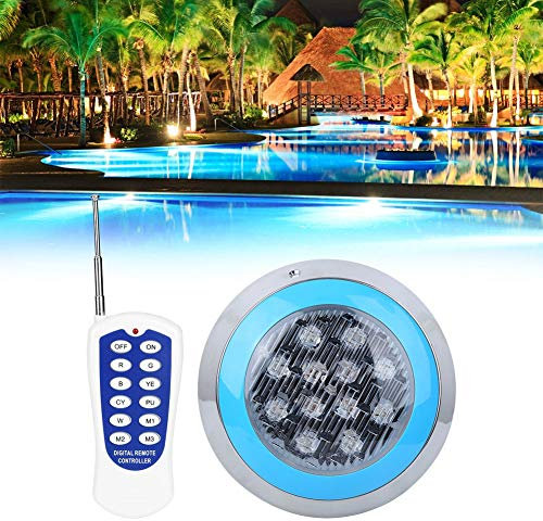 Lampada da Parete Per Piscina a LED 12W con Telecomando IP68 Decorazione Per Luci Subacquee - Luci Per Piscina a LED Per Piscina Interrata - Illuminazione Colorata Per Piscina - AC12V Resistente E Imp