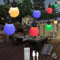 Litark Solar Lichterkette Aussen mit 20 Glühbirnen- 10m 100 led Außen Gärten Solar mit Fernbedienung, Wetterfest,USB-aufladung, Solarlichterkette für Outdoor Balkon Deko (Bunt)