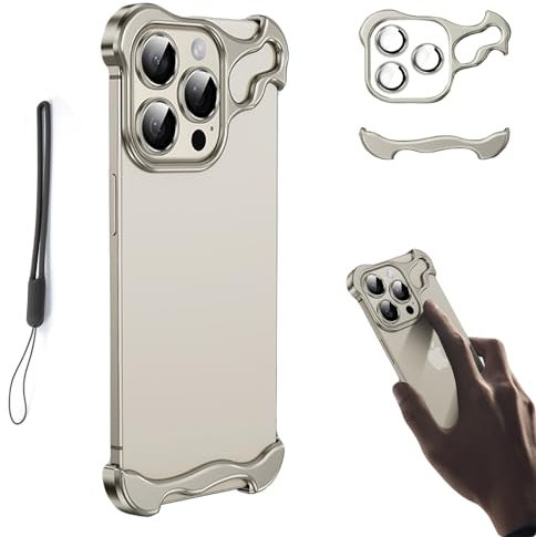 Pwzoax Alloy Armor for iPhone Case, AlloyArmor Premium Case, Alloyarmor Zinc Alloy Phone Case for iPhone 15 14 13 12 Pro Max (Grey,for iPhone13promax)