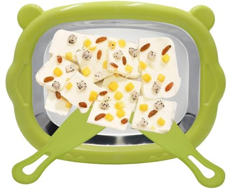 Piastra per gelato, per gelato, con 2 spatole, piastra per gelato, gelato, 21,5 x 16 cm