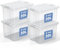 30L Storage Box with Lid, Clear Transparent Plastic Storage Box, Super Strong Stackable Storage Boxes, Multipurpose Useful Organizer for Home, Office, Kitchen & Accessories (Pack of 4)