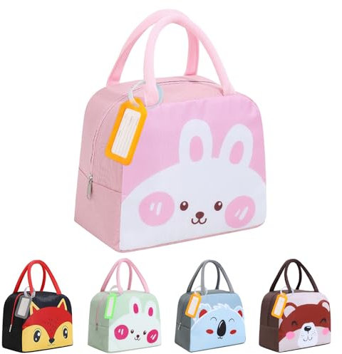 XIMEY Nevera Niños 5L, Bolsa Isotermica Infantil, Lonchera Termica Porta Alimentos, Nevera Comida Bebe (Conejo)