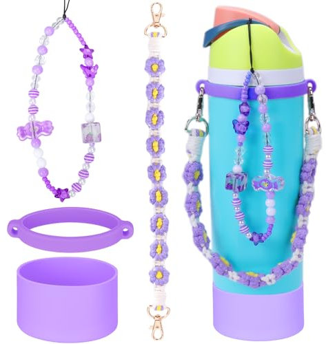 Mity rain Silicone Water Bottle Boot for Owala (purple, 24oz)