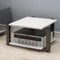 ZIUSFAC 4-stöckiges Audio Schrank HiFi Ständer CD-Player Regal Audio-/Video-Rack Eck Ständer Stereo Aufbewahrungsschrank Medienständer Für Wohnzimmer Theater(White,2 Tier)