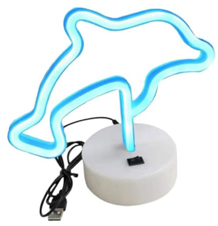 OSALADI 3stücke Delphin Nachtlicht Kreative Neonlampe Für Schlafzimmer Wohnzimmer Stabile Basis Ohne Batterie Dekorative Leuchte Für Kinderzimmer Und Partys