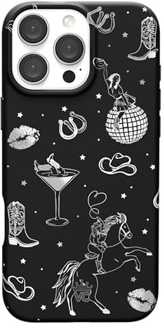 VELVET CAVIAR for iPhone 16 Pro Max Case Western - Compatible with MagSafe [10ft Drop Tested] - Disco Cowgirl