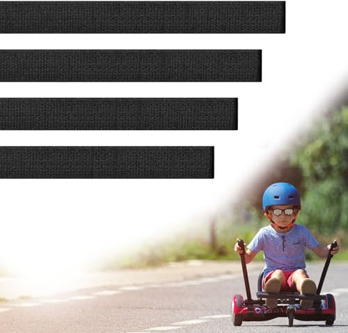 Rsatzgurte Hoverboard Gurte,4pcs Hoverboard Klettverschluss,Hoverkart Gurte mit Klettverschluss,Hoverboard Kart Sitz Gurte,Verstellbare Ersatzklettband Schutzausrüstung für Hoverboard Kart Zubehör