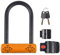 YKUKIZEE Heavy Duty Bike D Lock Anti Theft, High Security Bike U-Lock with 2 Keys, Waterproof Orange Bicycle U-Lock with Mounting Bracket for Motorcycle Electric Bikes Scooters