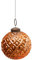 Antikas - Christbaumkugelset, Rund, 6er Set | Glas, Orange, Struktur | H8,5xB8,0cm