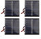 Feegow Lot de 4 mini cellules de panneau solaire 3 V 0,55 W 65 x 50 mm