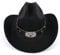 Women's Men's Cowboy Hat, Cowboy Hat, Outdoor hat, Travel hat, Sun hat, Wide Brimmed Hat with Lanyard（Black）