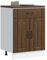Somanki Küchen-Unterschrank Lucca Braun Eichen-Optik Holzwerkstoff, Küchenzeile, Küchenmöbel, Küchenunterschränke, Küchenblock - 853734