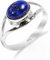 HIMALYA QUARTZ Damen Ring Silber 925 Mit Steinen Lapislazuli Natürlicher Edelstein Statement Handgefertigter Schmuck Manner Ring RB-01-LPLA-9.5