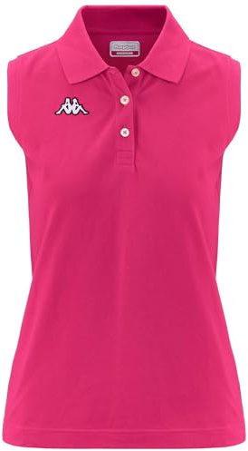 Kappa - Polo, Donna, Rosa, Cotone, Sportivo. Logo Tennis Wws Slim, Taglia: S