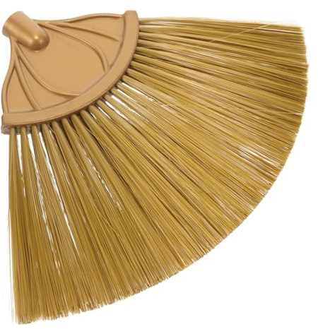 COLLBATH Broom Head Replacement Small Plastic Sweeper Head Copper Fan Shape for Ceiling Spider Web Cleaning Home Use