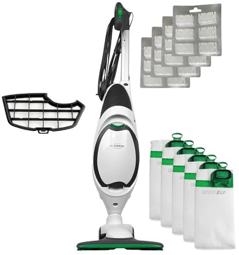 Scopa Folletto VK150 NUOVA CON PARTI COMPATIBILI, Aspirapolvere Con Motore - ULTRA POTENTE - Compreso Di Spazzola HD50, Sacchetti Compatibili e Filtri per 2 Anni di Uso + Profumini - GARANZIA 2 ANNI