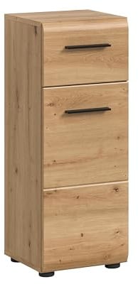 xonox.home – Standschrank Ice 30x80x30 cm in Korpus und Front Artisan Oak Nachbildung – Stand Badschrank Schrank in Holzoptik – modern & platzsparend