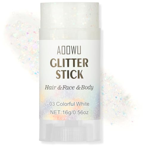 AOOWU Gel Glitter per Viso e Corpo, Body Glitter Gel, Trucco per Carnevale, Chunky Glitter Decorazione per Musica, Festival, in Maschera(Grandi-ZLG03)