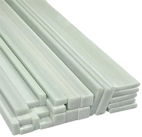2 barres carrées plates en fibre de verre blanche de 500 mm - Bandes de renfort durables en plastique renforcé de fibres de verre(20x3x500mm)