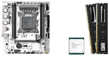 Motherboard Fit For JGINYUE X79M-G Scheda madre M-ATX combo E5 2667V2 8 GB * 2 1600 MHz DDR3 RGB RAM kit bundle for ufficio, casa, negozio