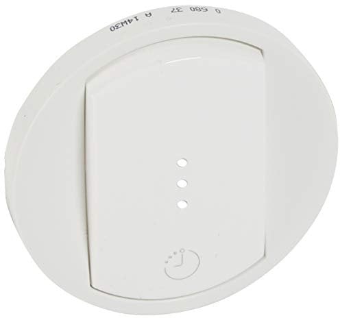 Legrand 068037 Enjoliveur Céliane pour Interrupteur Temporisé ou Interrupteur et Ventilation, Blanc, Lot de 10