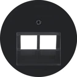 Hager 14092045 – Deckel FCC Doppel RClassic schwarz glänzend