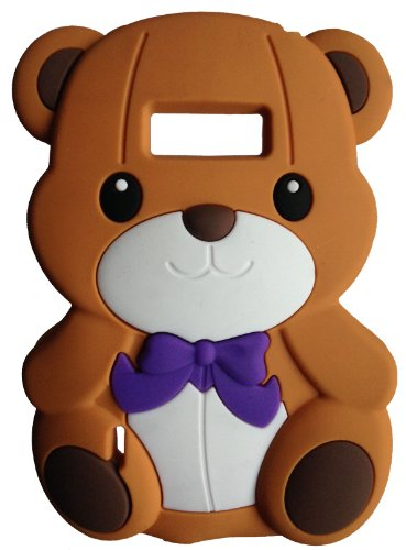 SKS Distribution® braun LG Optimus L7 P700 Liege bär Bow Bear niedlichen Tier Silikonhülle Shell Beschützer Handy Smartphone Zubehör