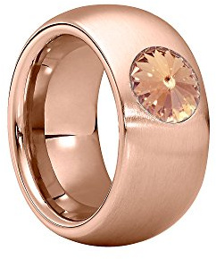 Heideman Ring Coma Damen Edelstahl mit Rivoli-Kristall poliert | Coma Ring Gold, Edelstahl, mit funkelndem Rivoli-Kristall poliert, Damen, nickelfrei, Geschenk