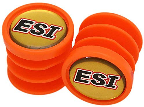 ESI Grips Lenkergriff aus Kunststoff für Fahrrad, Orange, inkl. Zwei Verschlussstopfen