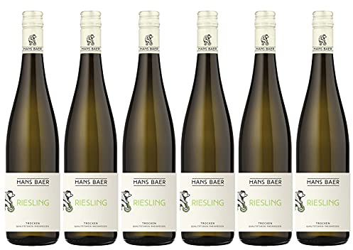 Hans Baer - Riesling Trocken - Weisswein - Qualitätswein aus Rheinhessen, Deutschland (6 x 0.75 l)